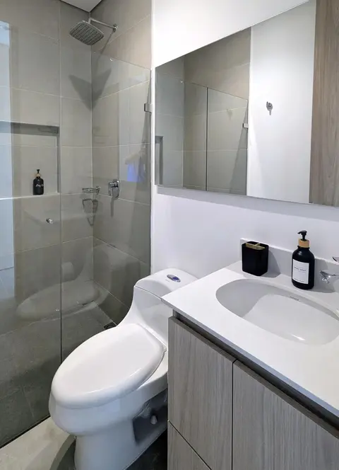 Modern en-suite master bathroom with premium finishes.