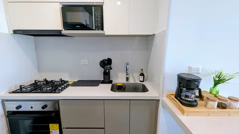 Fully equipped chef-ready kitchen with modern appliances.